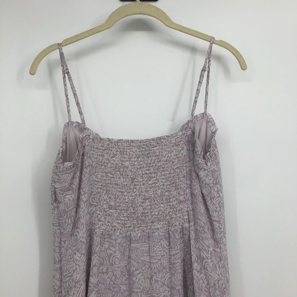 Wilfred Aritzia Broadway Lilac / White Birch printed bustier tiered maxi dress - Picture 7 of 16